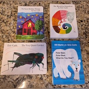Set of 4 Eric Carle Board Books - Colorful Children's Classics